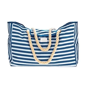 Striped tote bag