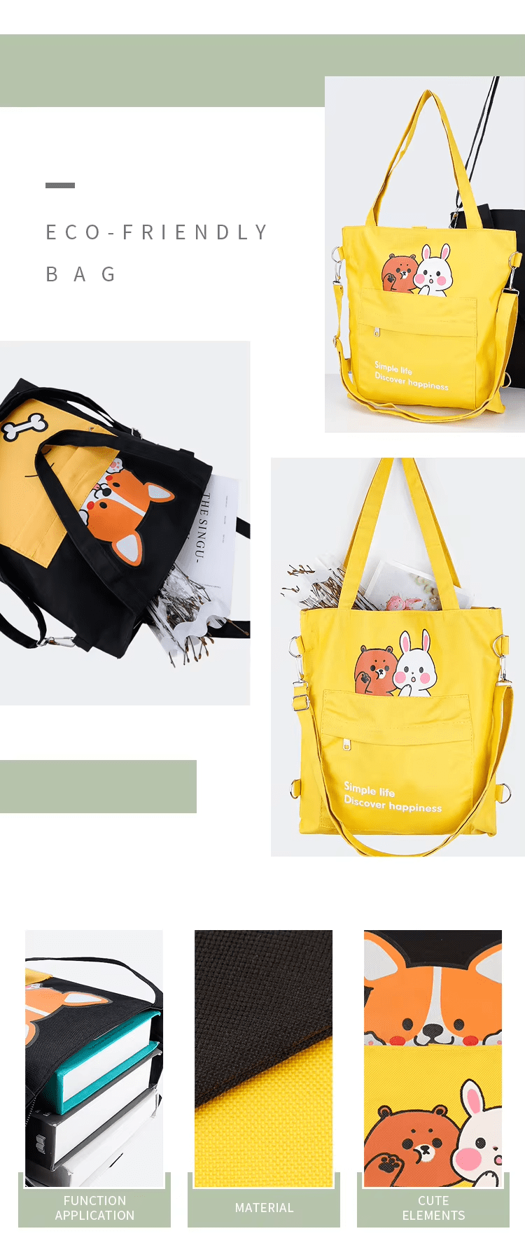 Canvas Cute Shoulder Bag