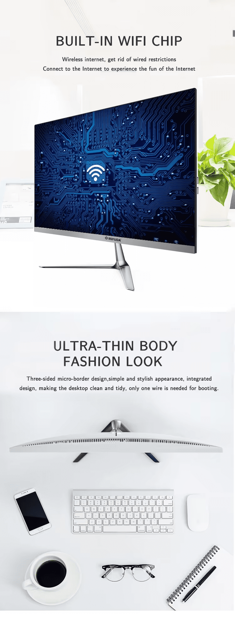 21.5-inch ultra-thin all-in-one desktop computer