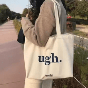 Embroidered women's tote bag