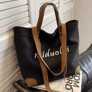 Zipper Shopper Shoulder tote Bag