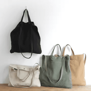 Cotton Canvas Shopping Tote Bag