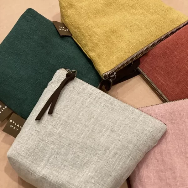 Linen cosmetic bag