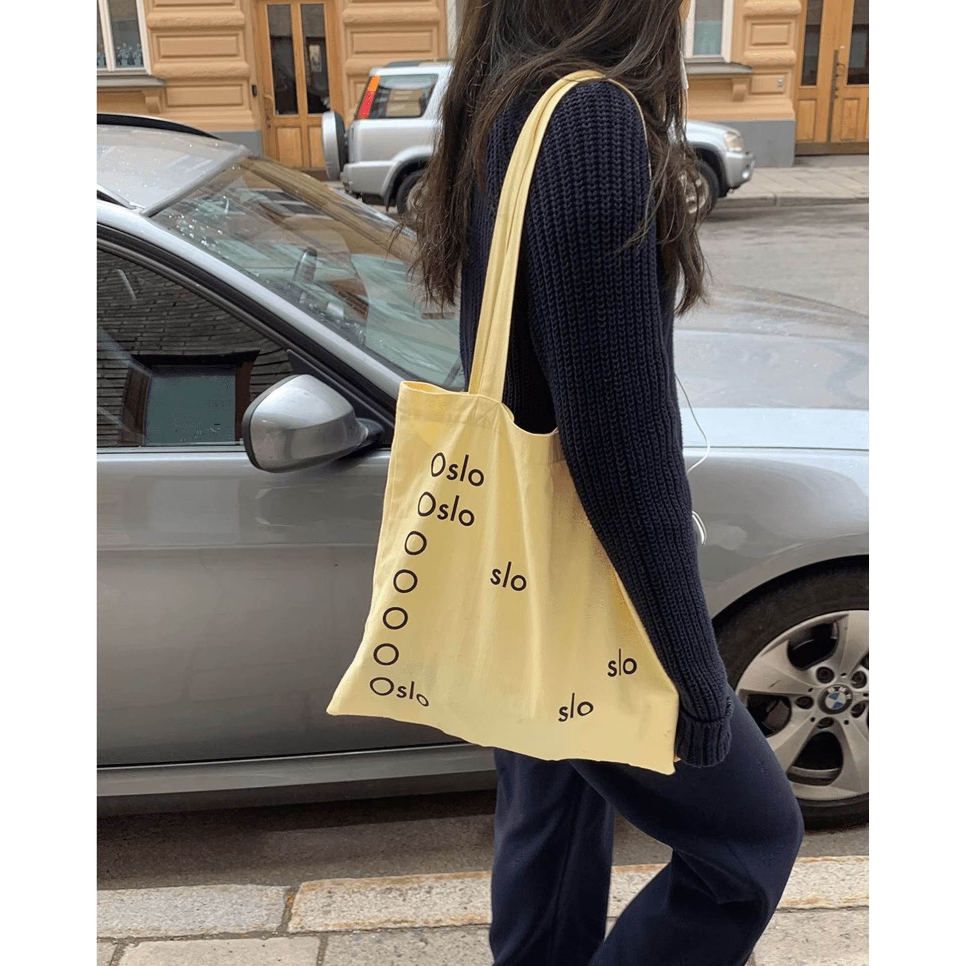 Yellow Shoulder Canvas Bag