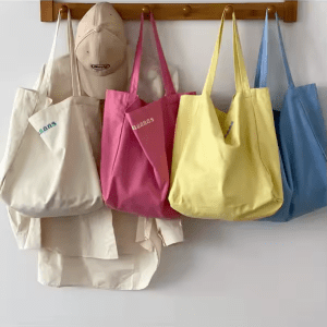 candy-colored shopping bags