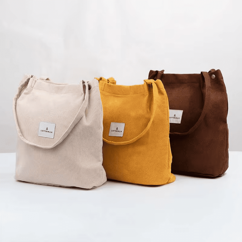 Shoulder Corduroy Tote Bag