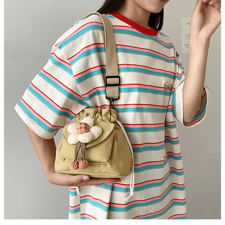 crossbody bucket bag