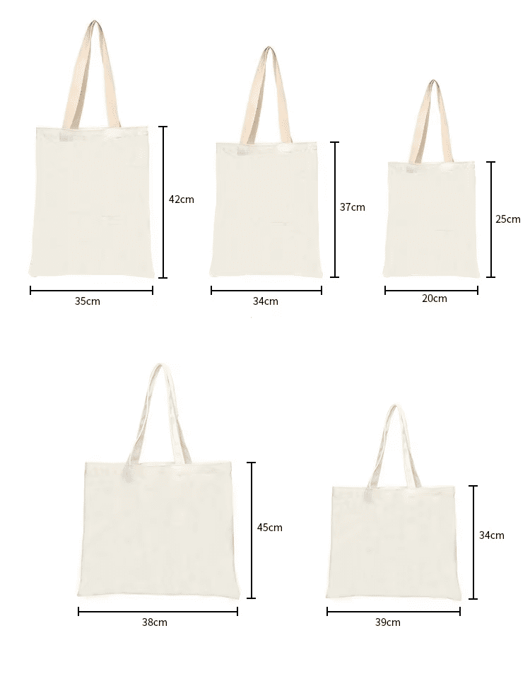 zipper cotton bag