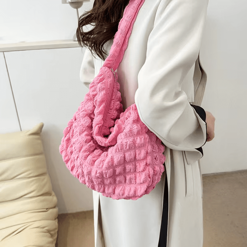 pleated bubble handbag