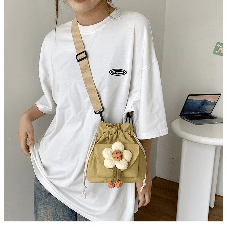 crossbody bucket bag