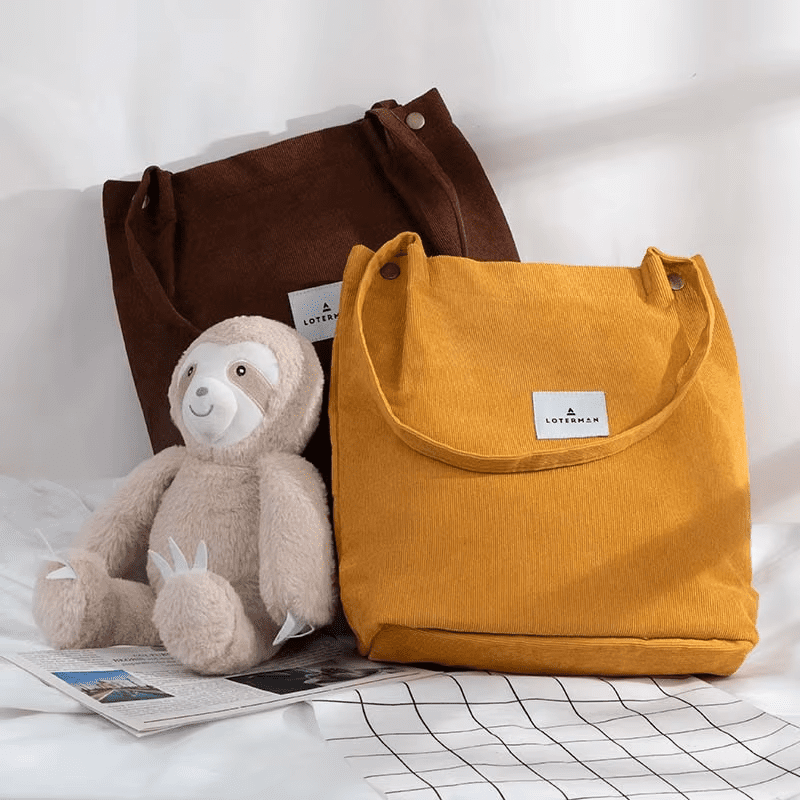 Shoulder Corduroy Tote Bag