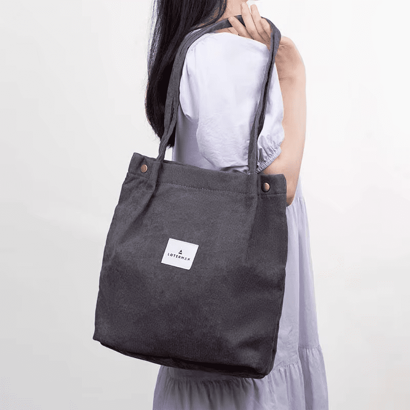 Shoulder Corduroy Tote Bag