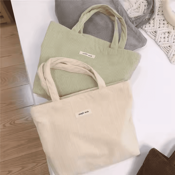 Corduroy Tote Bag