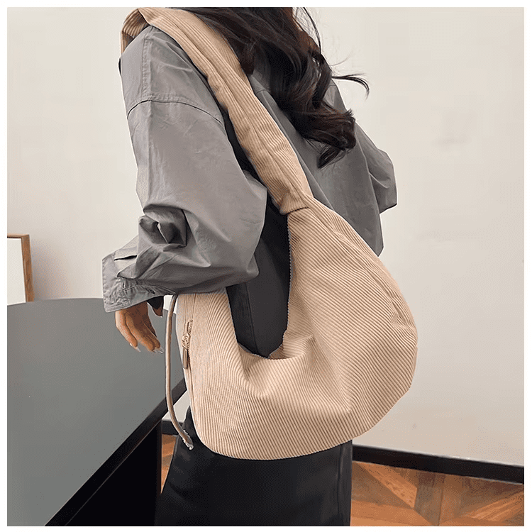 corduroy shoulder bag