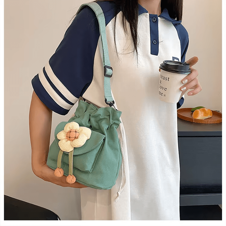 crossbody bucket bag