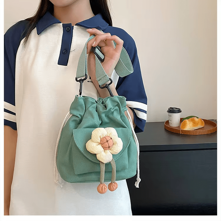 crossbody bucket bag