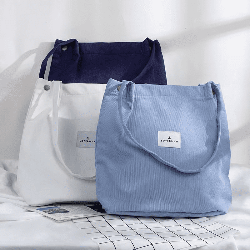 Shoulder Corduroy Tote Bag