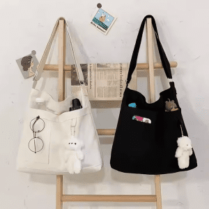 Solid Color Canvas Tote Bags